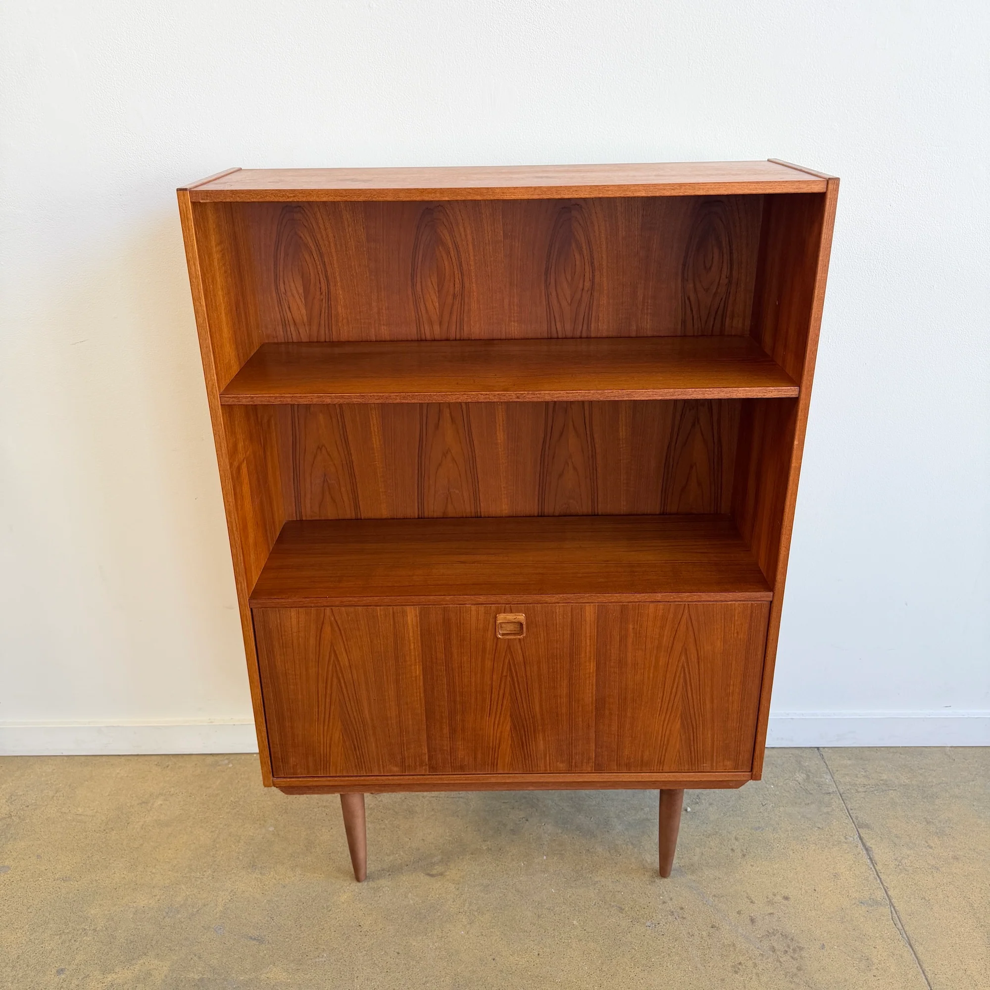 Danish Teak Bookcase With Drop-Down Door by Clausen , 1960s - Image 2