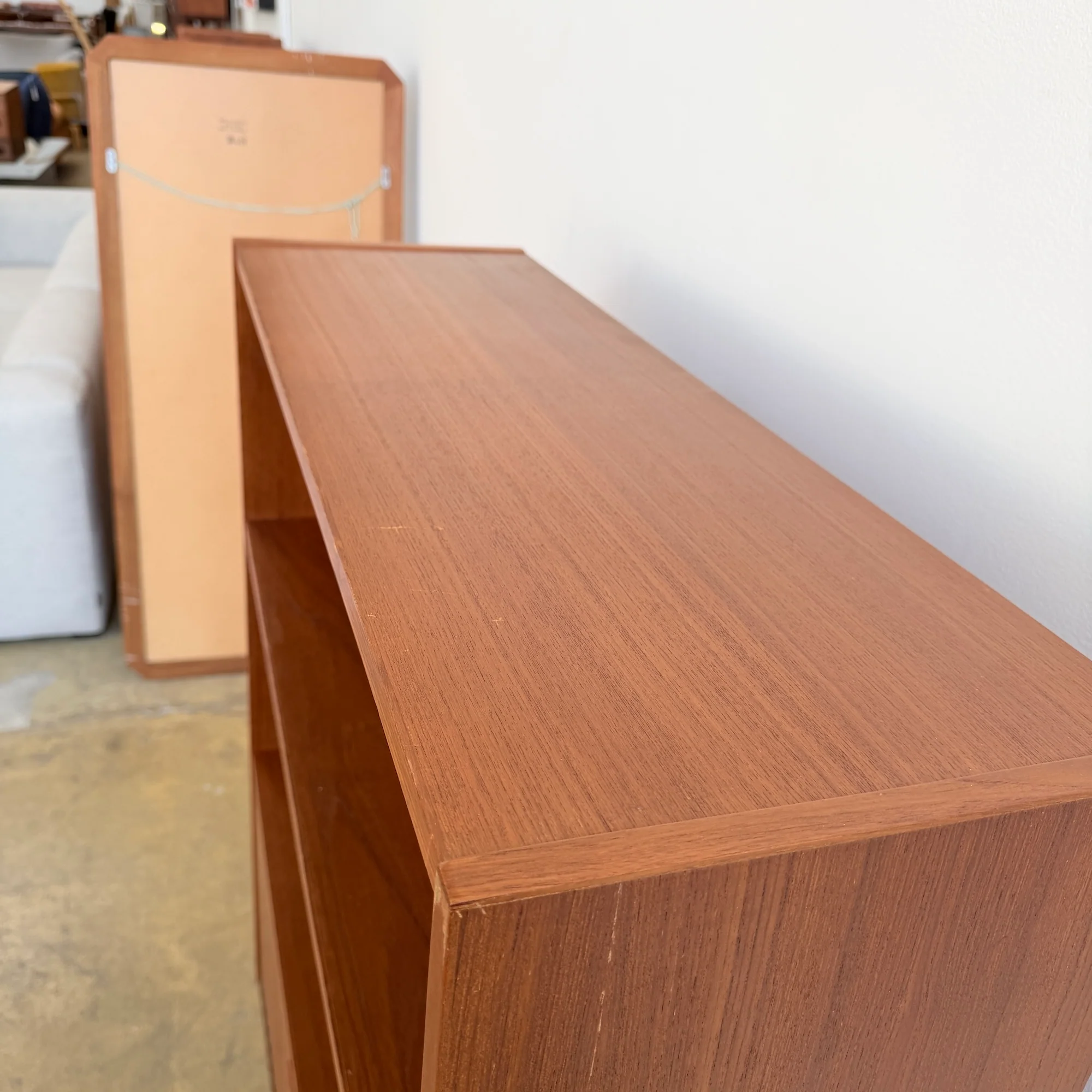 Danish Teak Bookcase With Drop-Down Door by Clausen , 1960s - Image 5