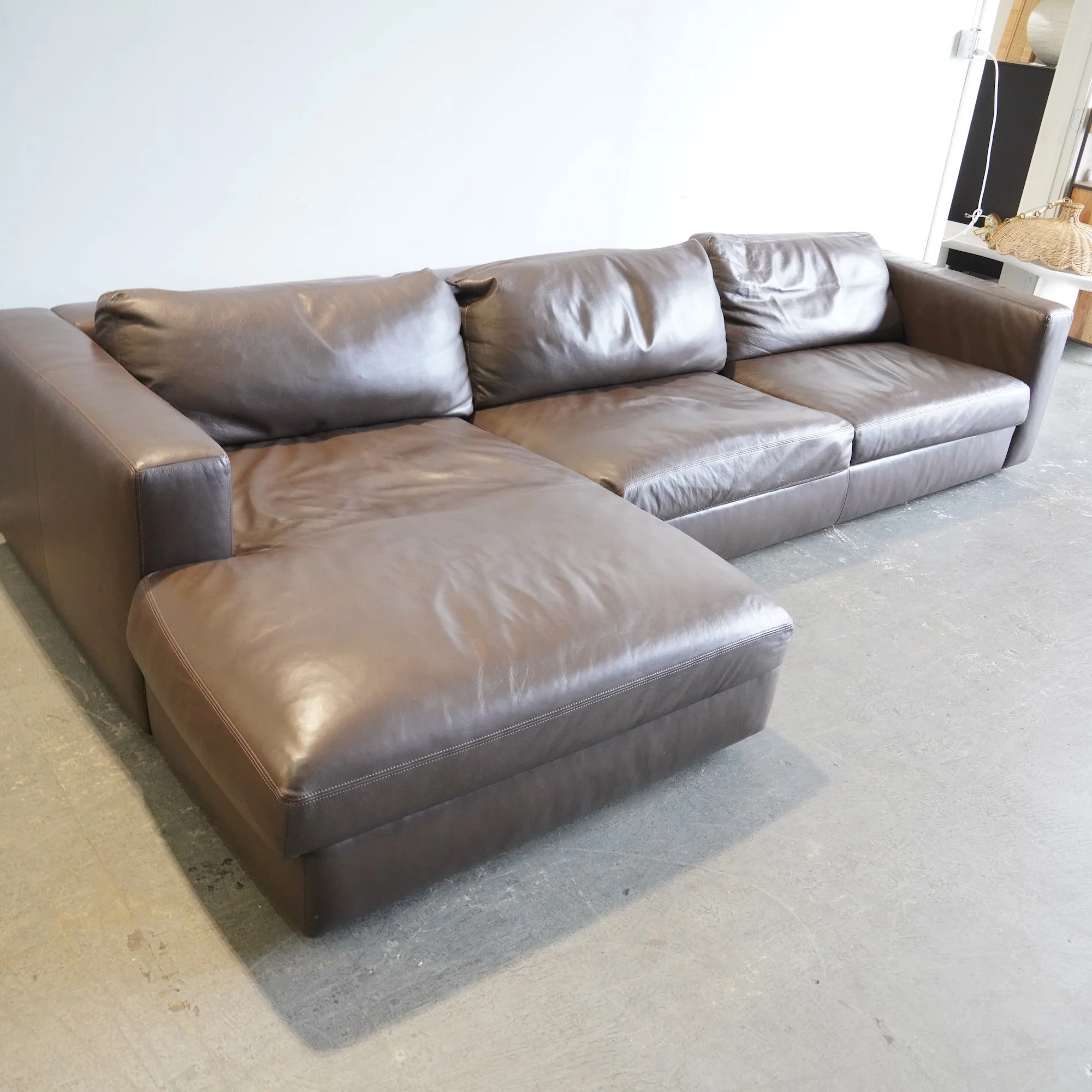 Design Within Reach Reid leather Sectional Sofa - Image 4