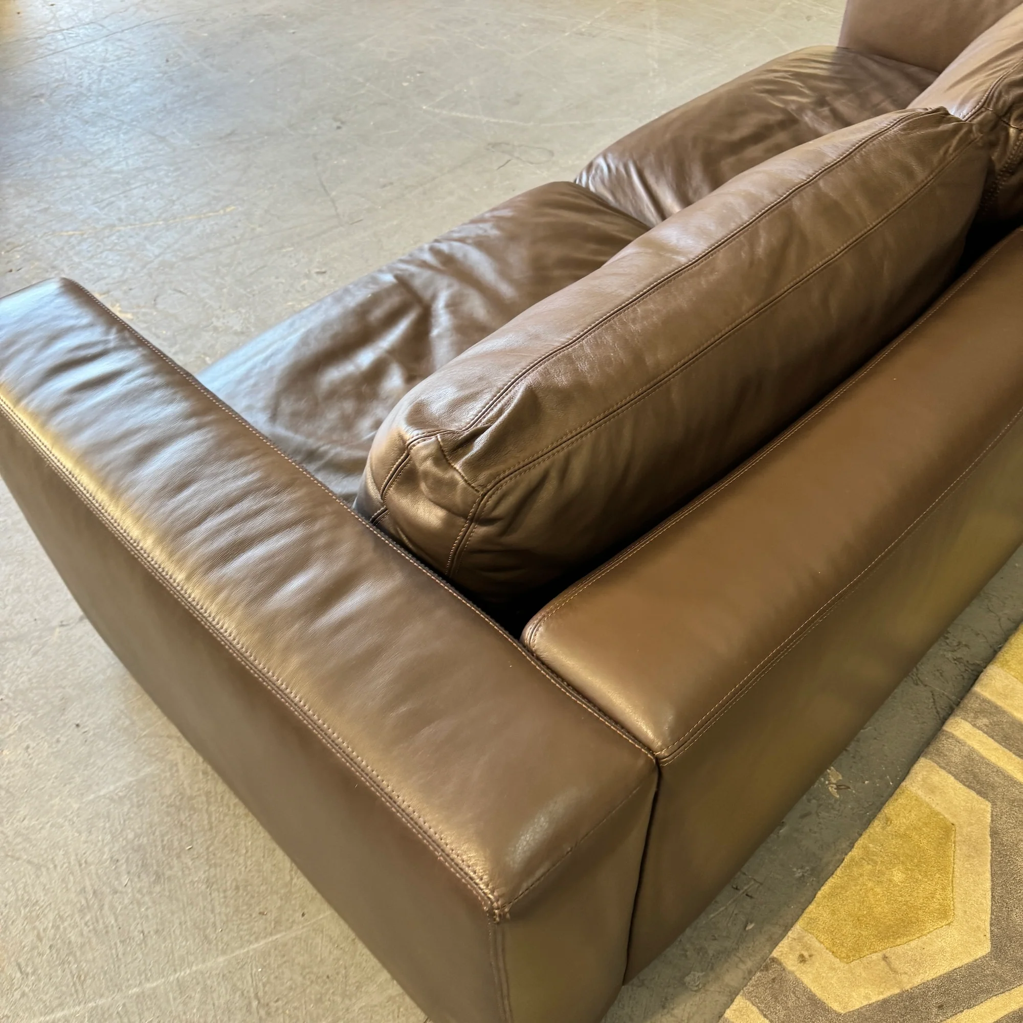 Design Within Reach Reid Leather Sofa - Image 5