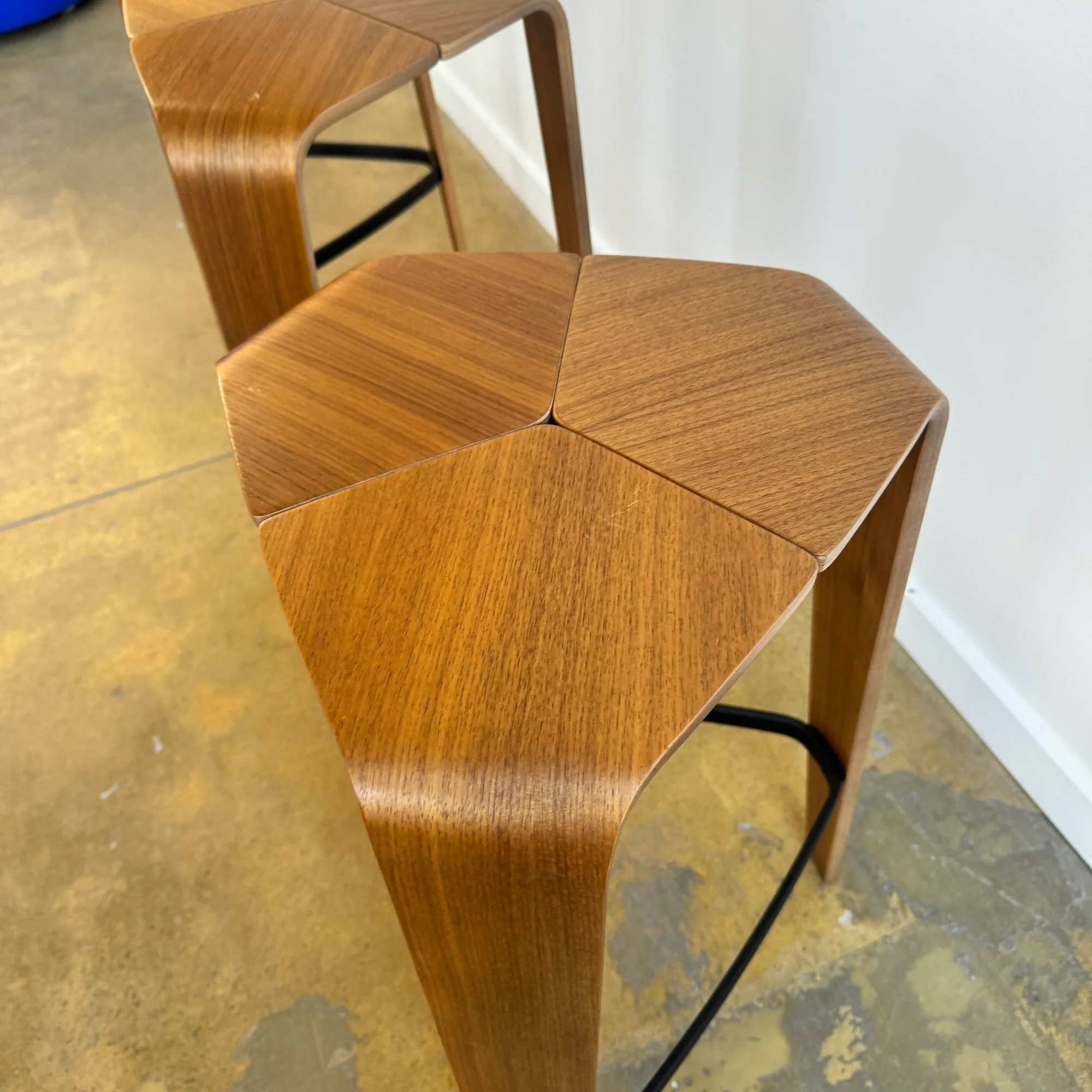 Jehs + Laub set of 3 Tre barstools for Davis - Image 5