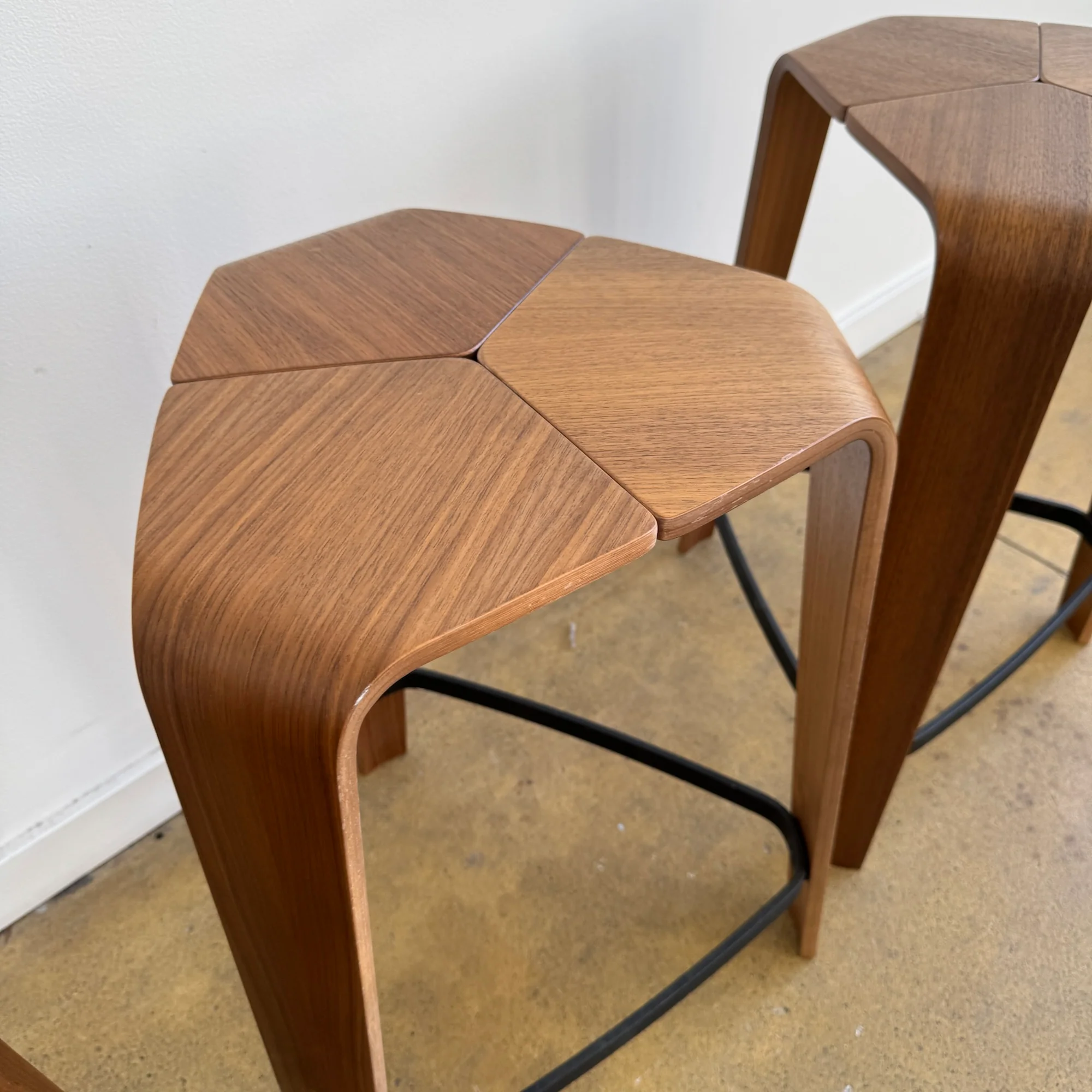 Jehs + Laub set of 3 Tre Counter Stools for Davis - Image 5