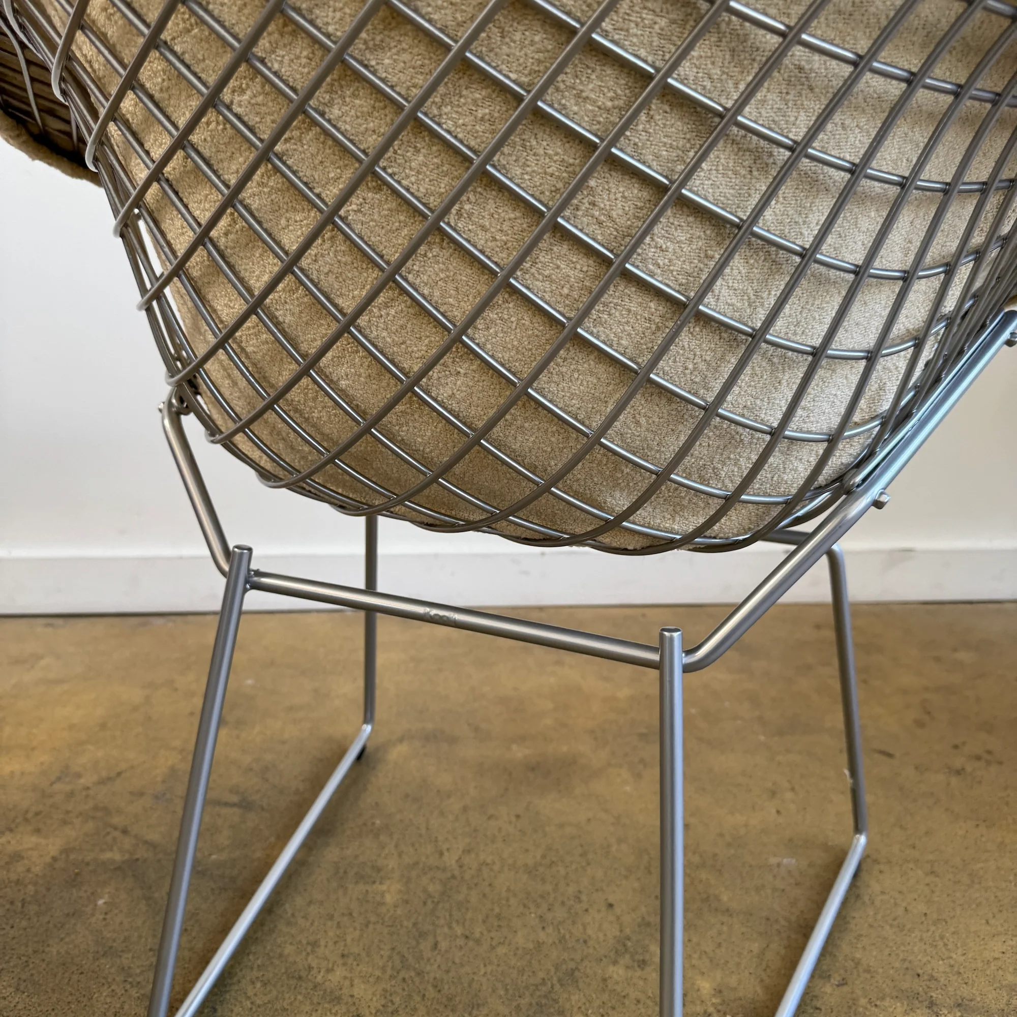 Knoll® Bertoia Diamond Lounge Chair- Full Cover (Maharam Snow Boucle) - Image 6