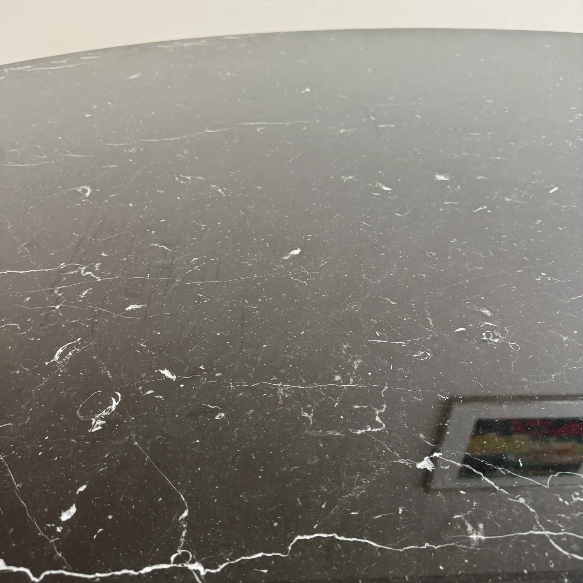 Knoll® Saarinen Oval 78' Nero Marquina  Dining Table - Image 5