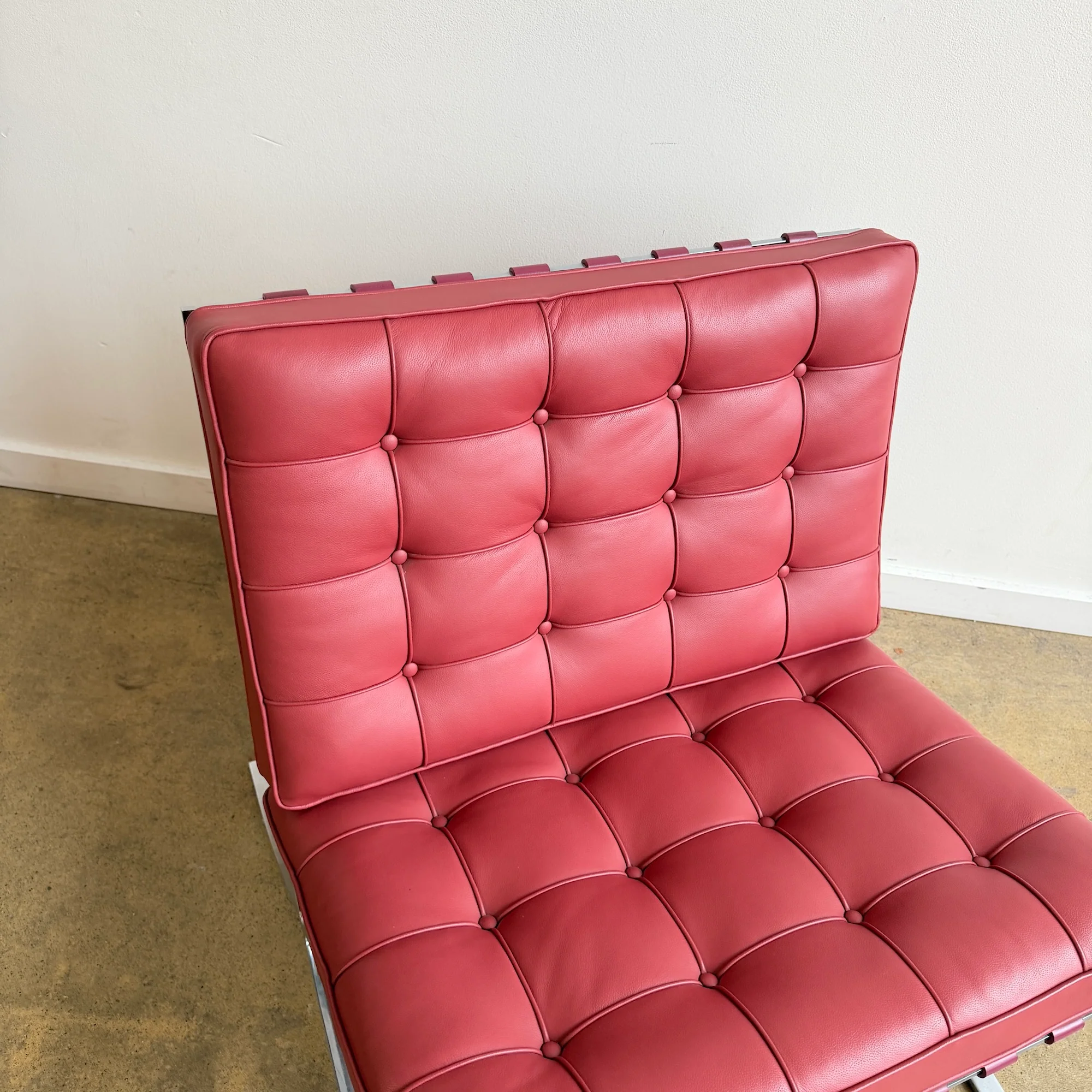 Knoll Mies Van Der Rohe iconic Barcelona chair - Burgundy - Image 5