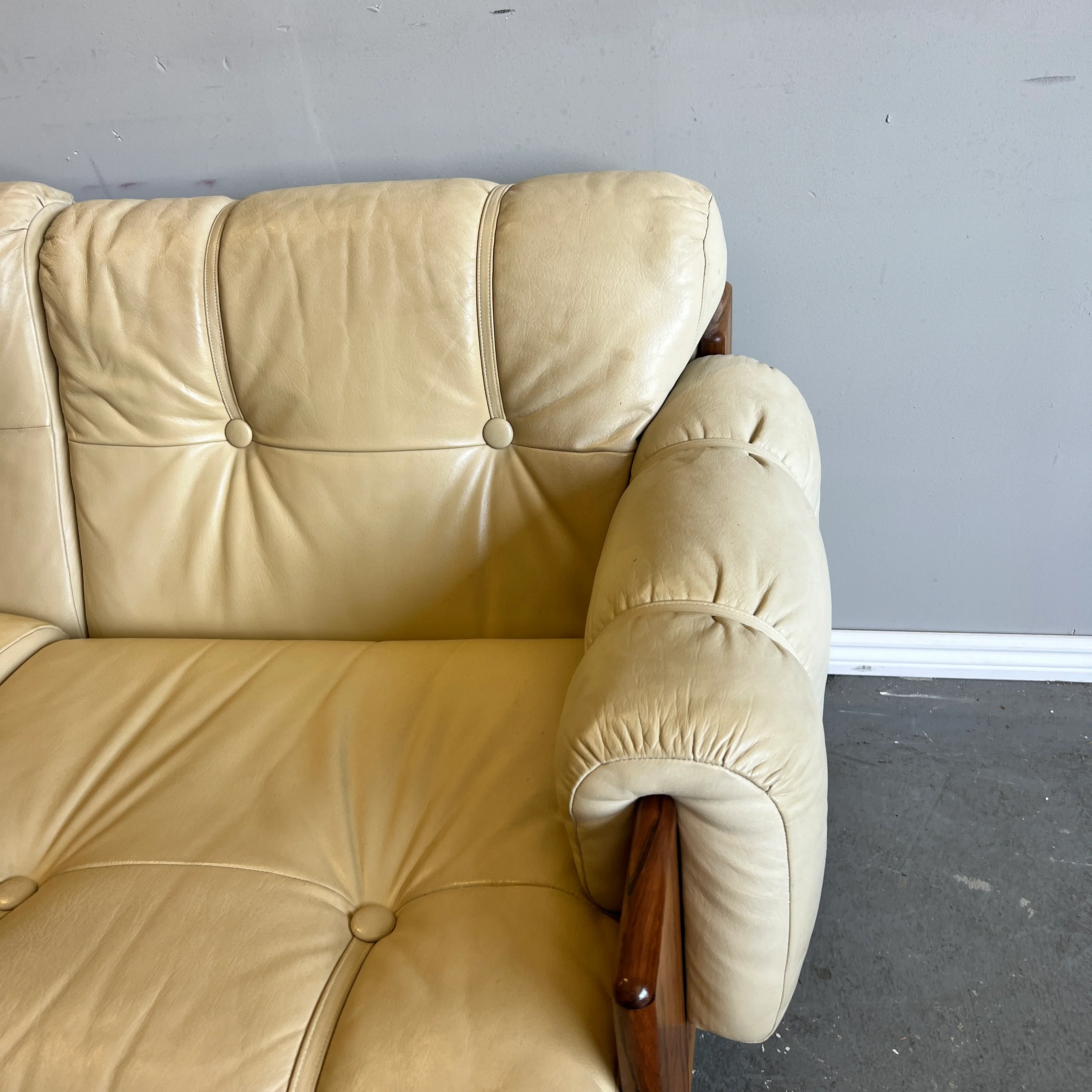MCM Finnish Rosewood and Leather Armchair by Kalustekiila, circa 1970s - Image 4
