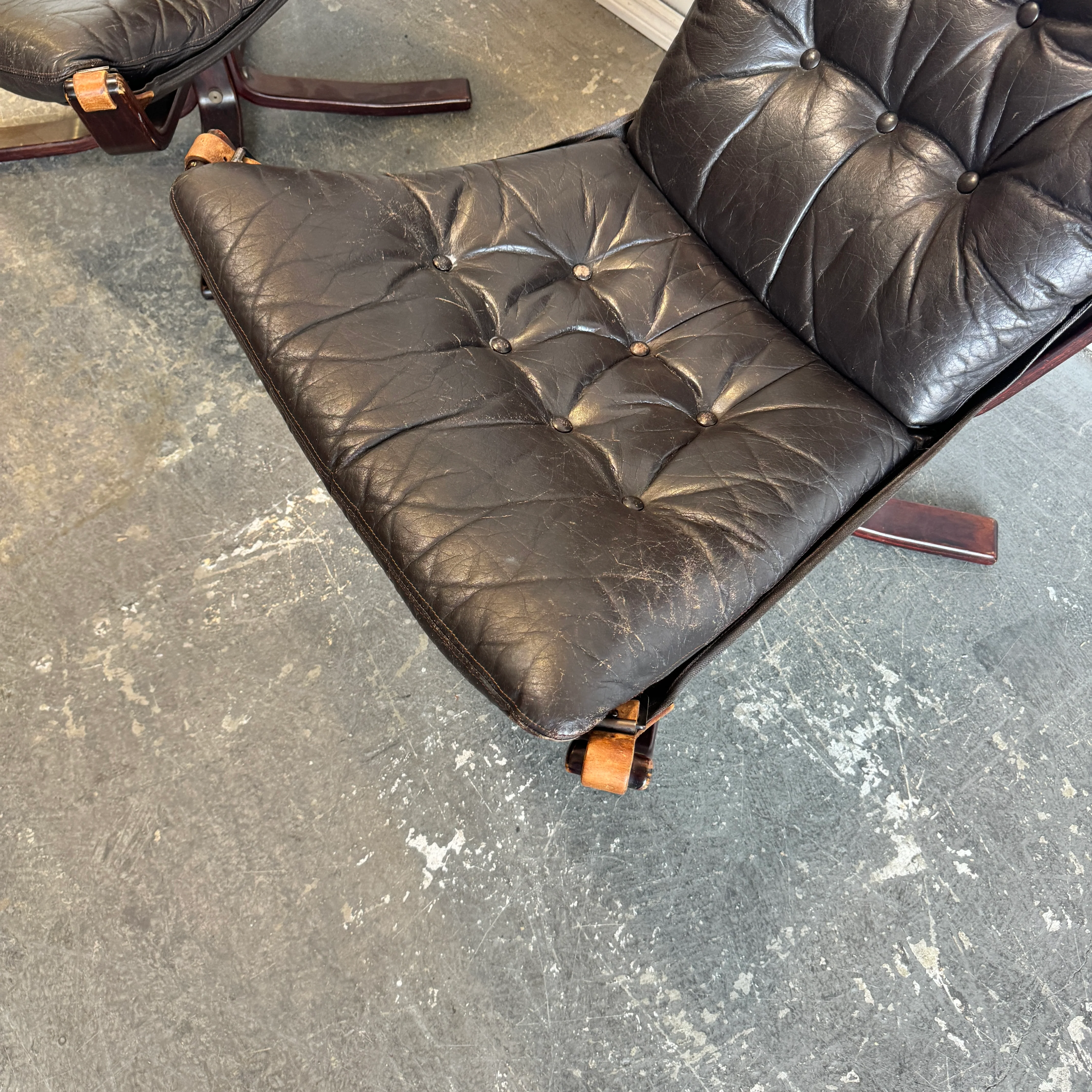 Mid-Century Falcon Chairs in Teak and Leather by Sigurd Ressell (Set of 2) - Image 7