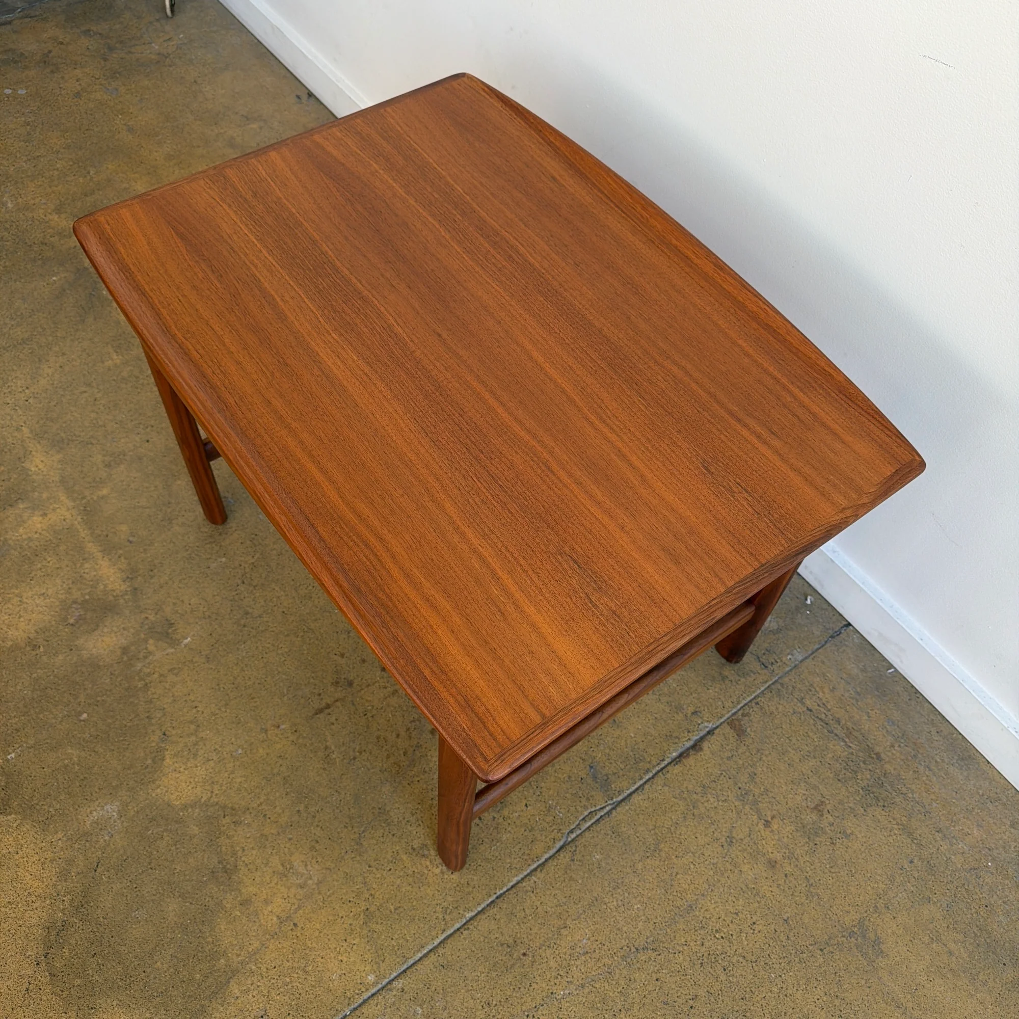 Mid Century Tapered Teak Side Table by Folke Ohlsson for DUX (Refinished) - Image 6