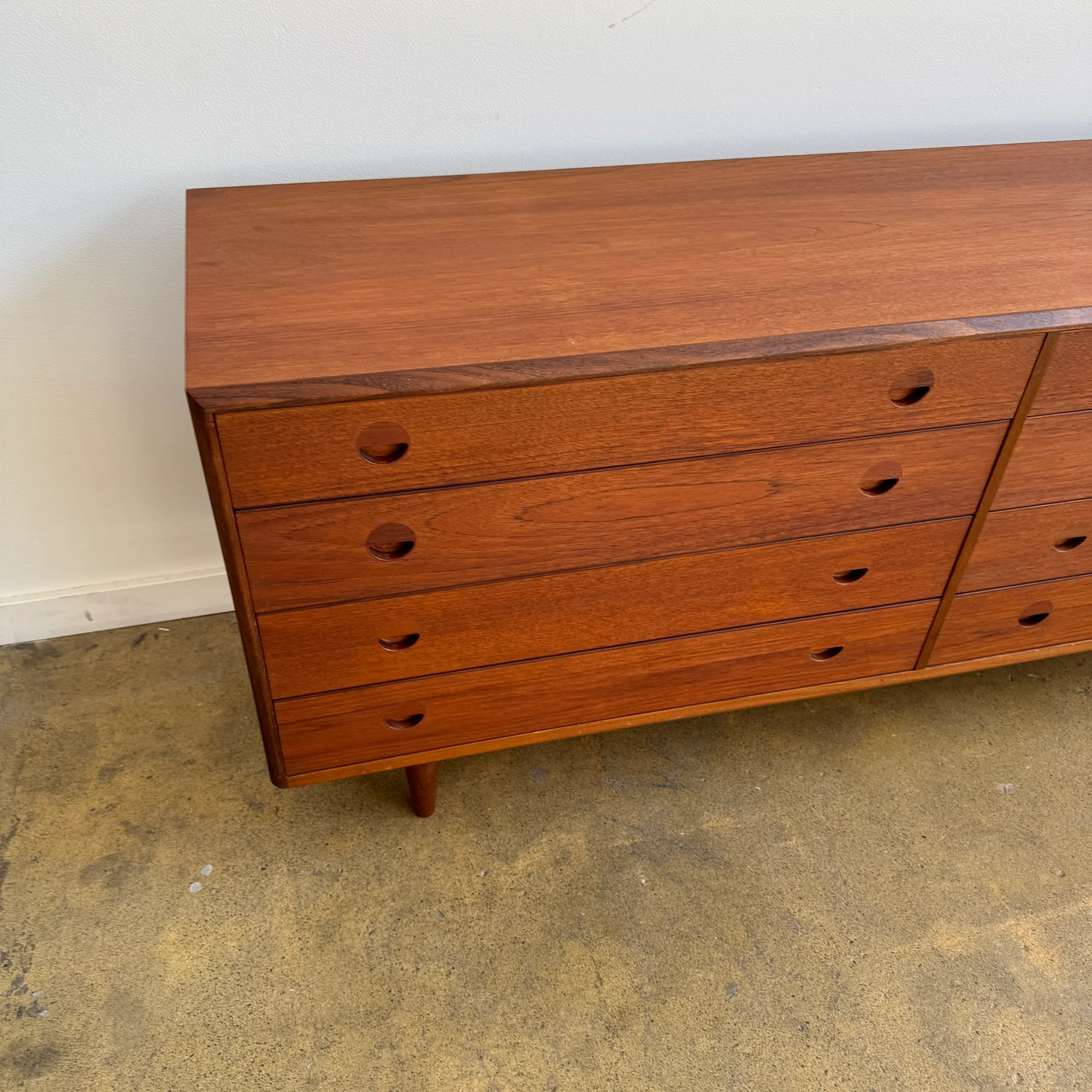 Rare! Danish Modern Grete Jalk Teak 8 Drawer Dresser for Sibast - Image 4