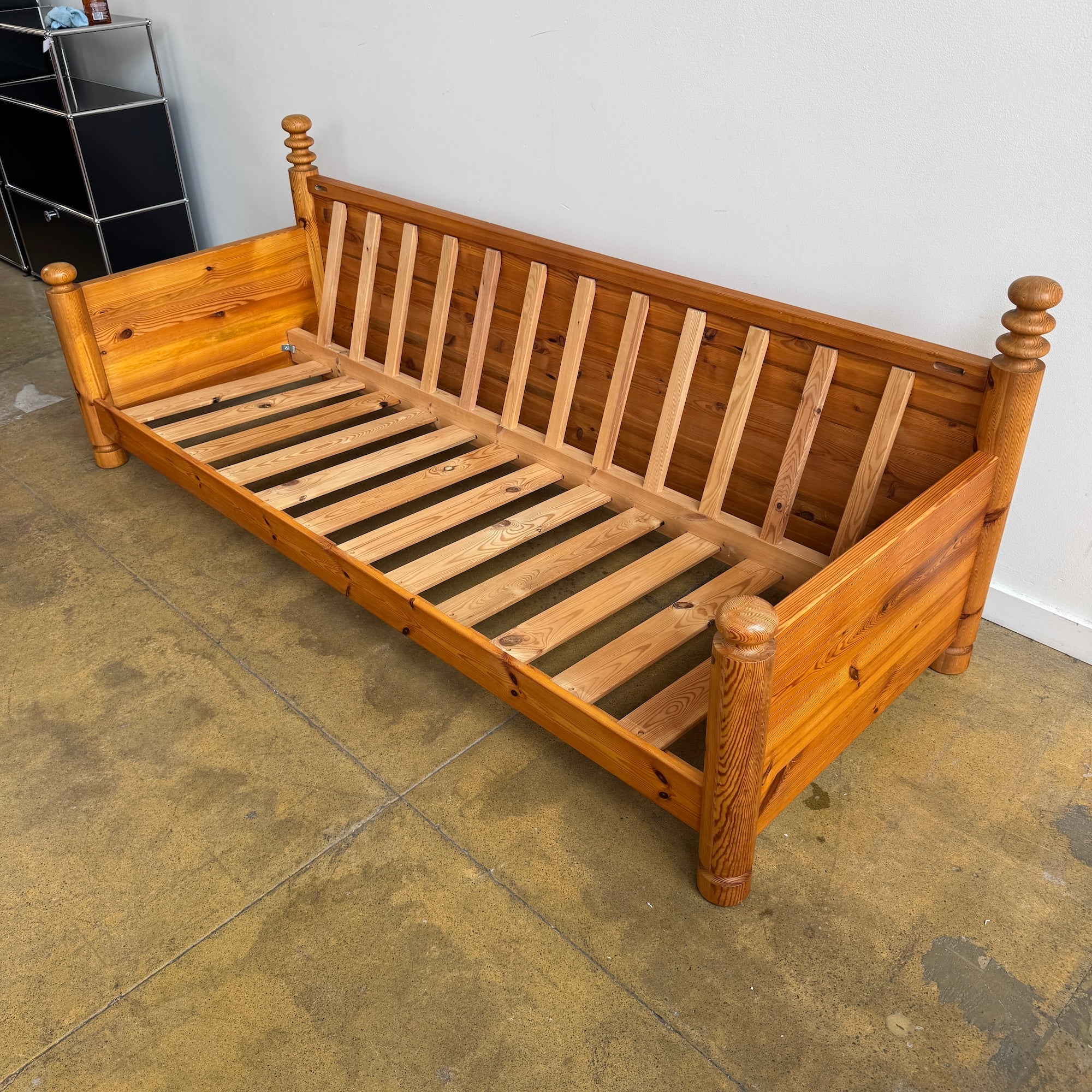 Rare! Swedish Uno & Öste Kristiansson Pinewood Sofa for Luxus, 1970s - Image 12
