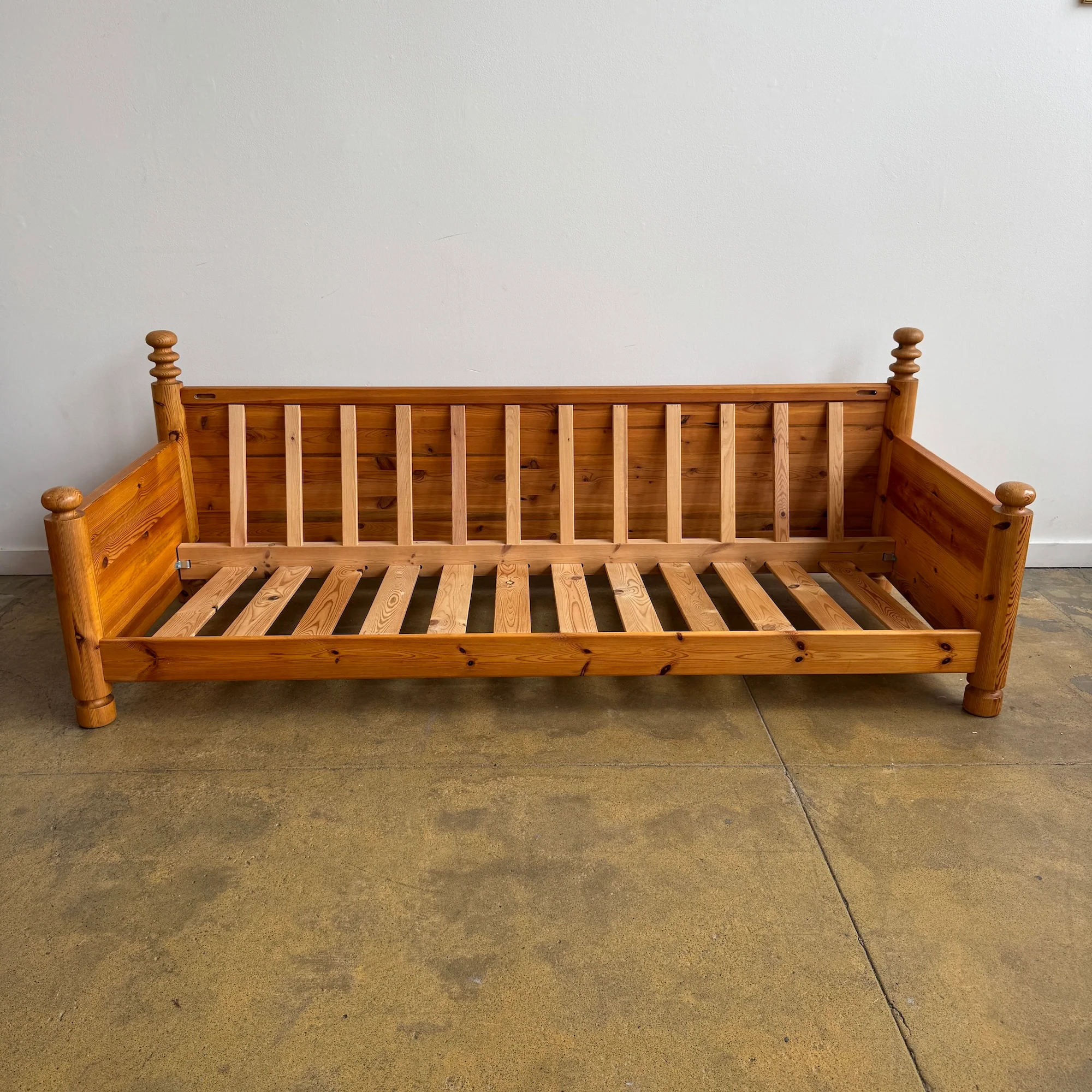 Rare! Swedish Uno & Öste Kristiansson Pinewood Sofa for Luxus, 1970s - Image 7