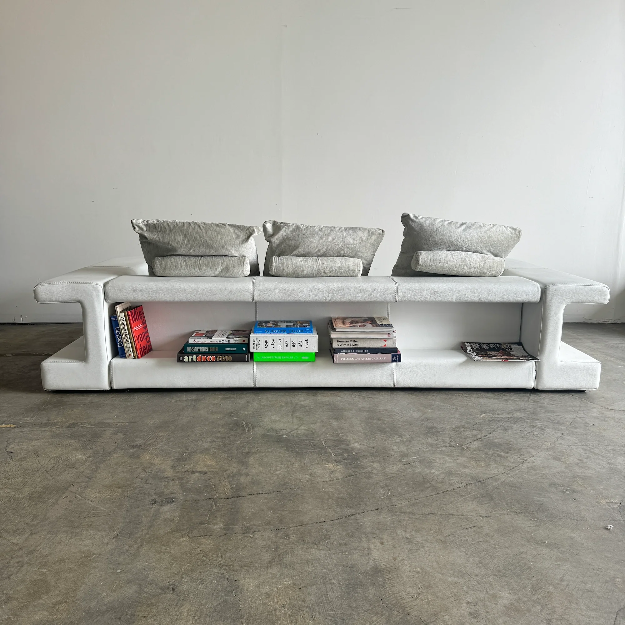 Roche Bobois Memento Sofa with Side Bookcases - Image 2