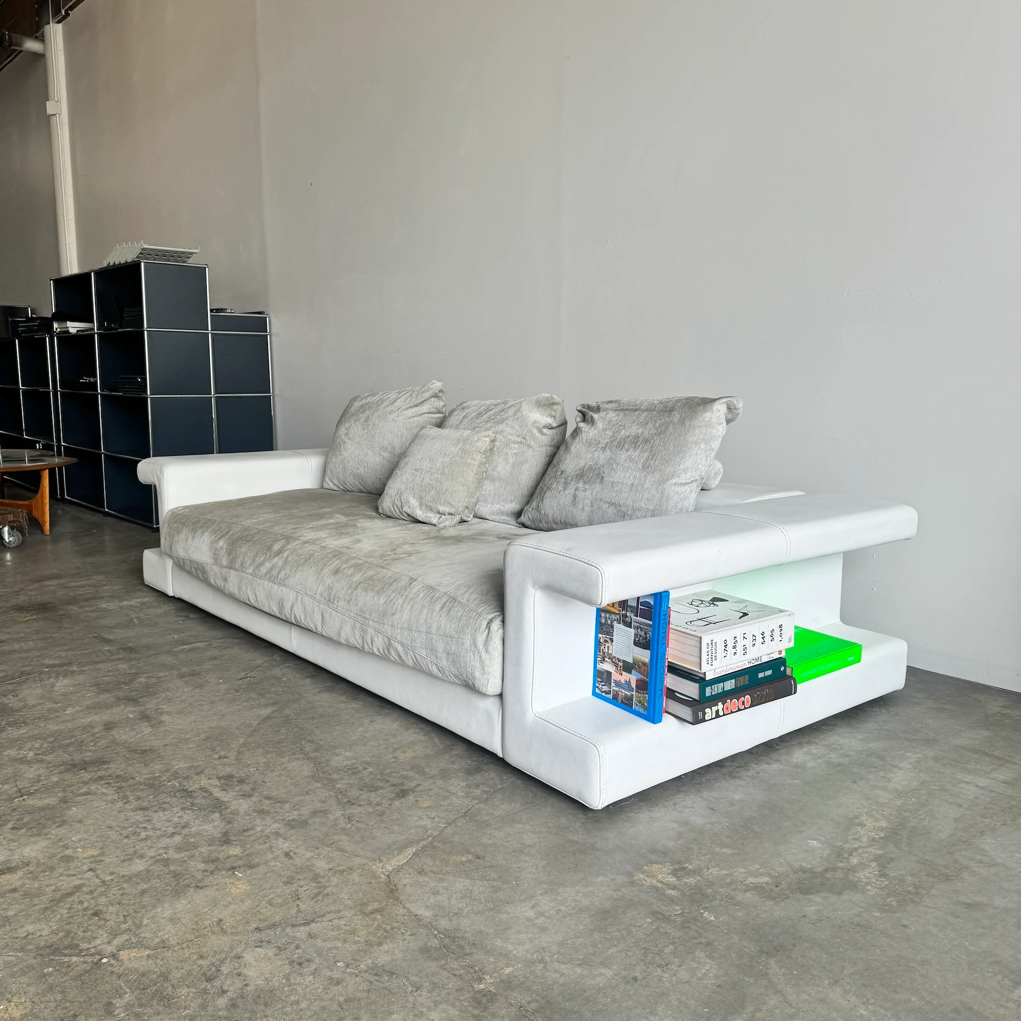 Roche Bobois Memento Sofa with Side Bookcases - Image 3