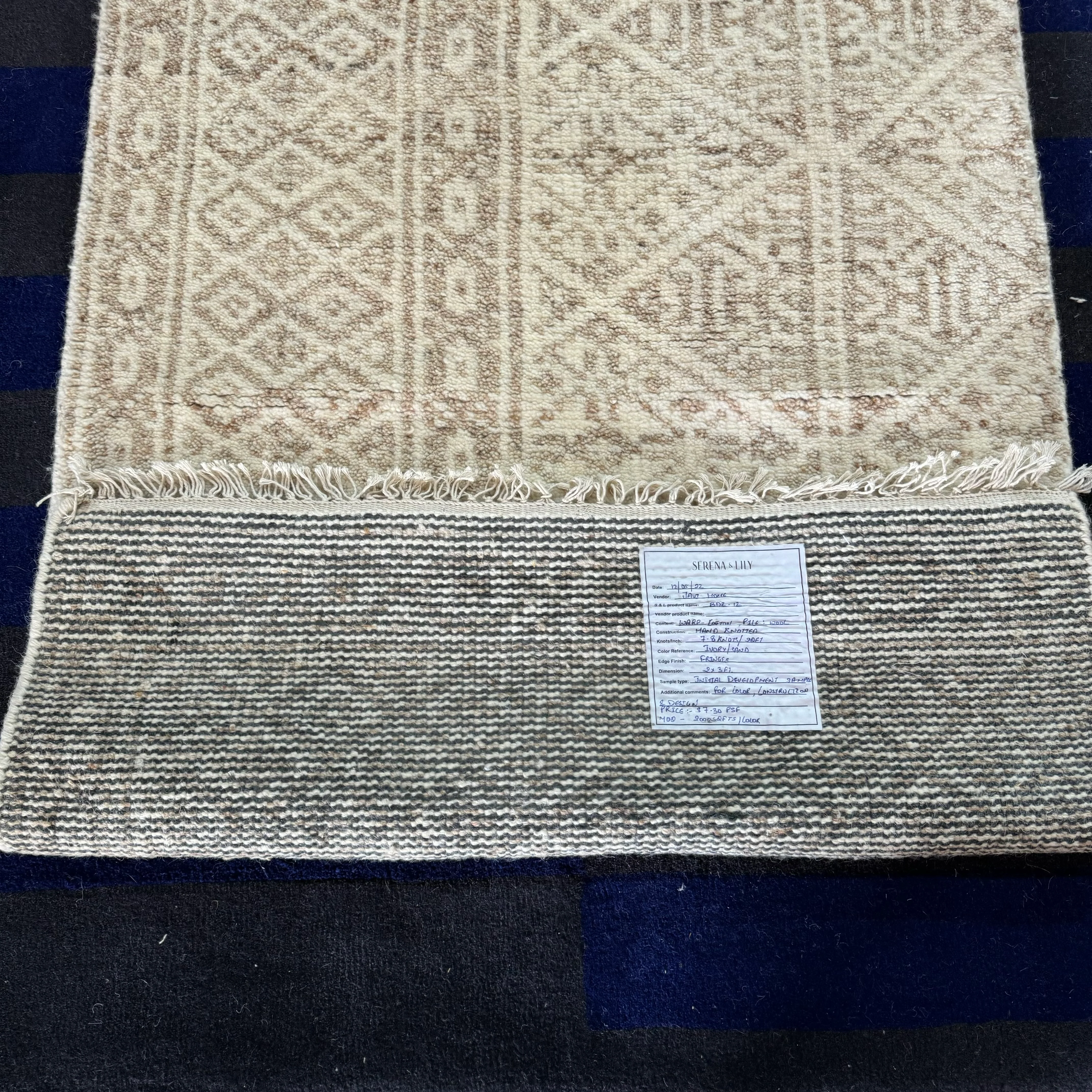 Serena and Lily Hand-knotted Runner 2x3 - Image 2