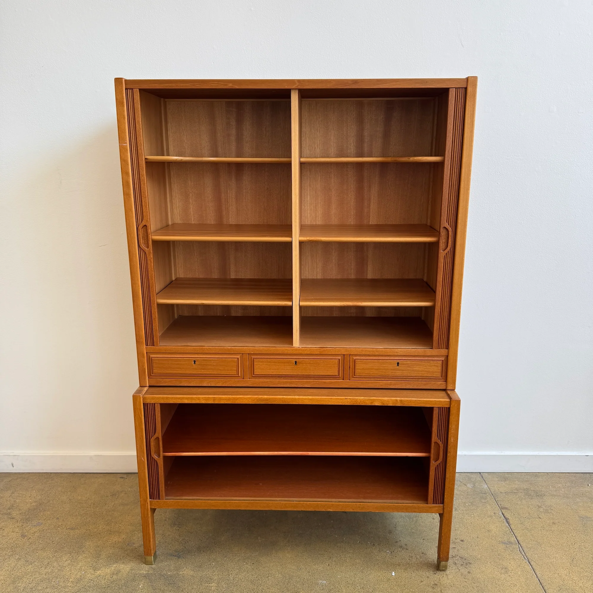 Swedish Carl-Axel Acking for Bodafors Teak Tambour Door Cabinet, 1950s - Image 2