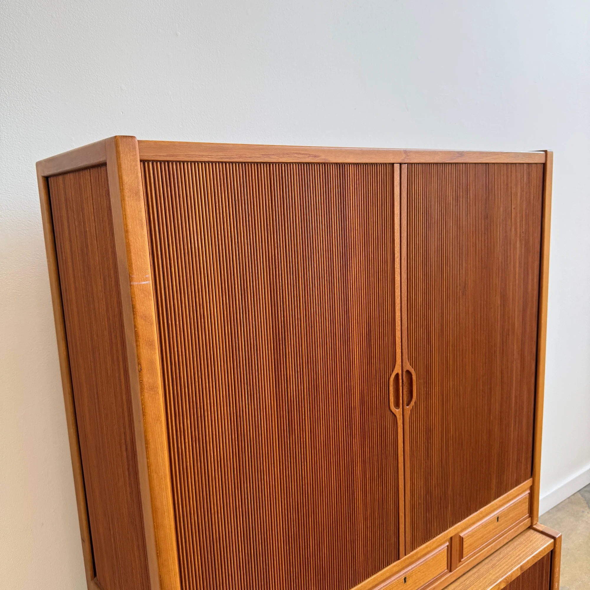 Swedish Carl-Axel Acking for Bodafors Teak Tambour Door Cabinet, 1950s - Image 7