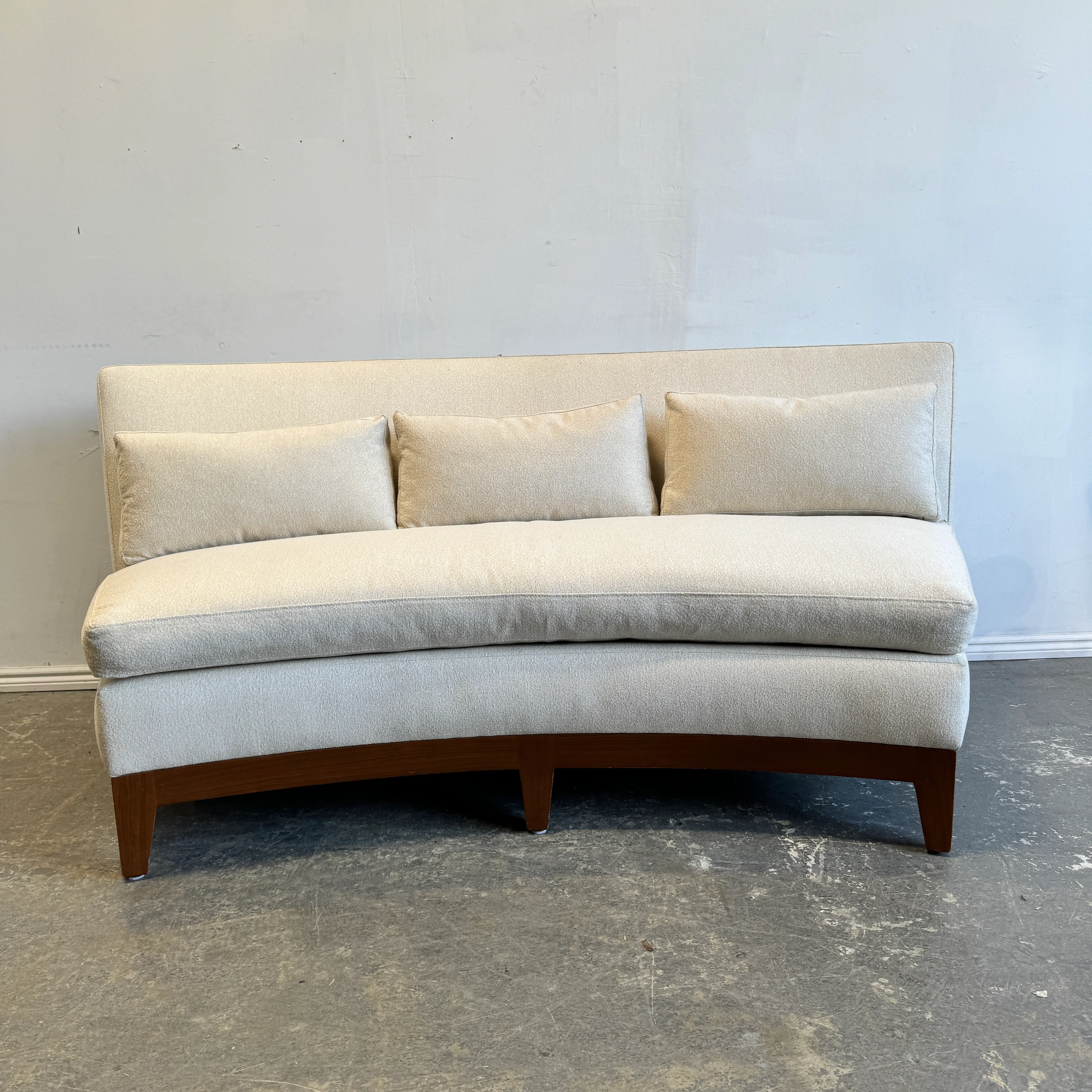 Ted Boerner Intermezzo Curved Boucle Sofa