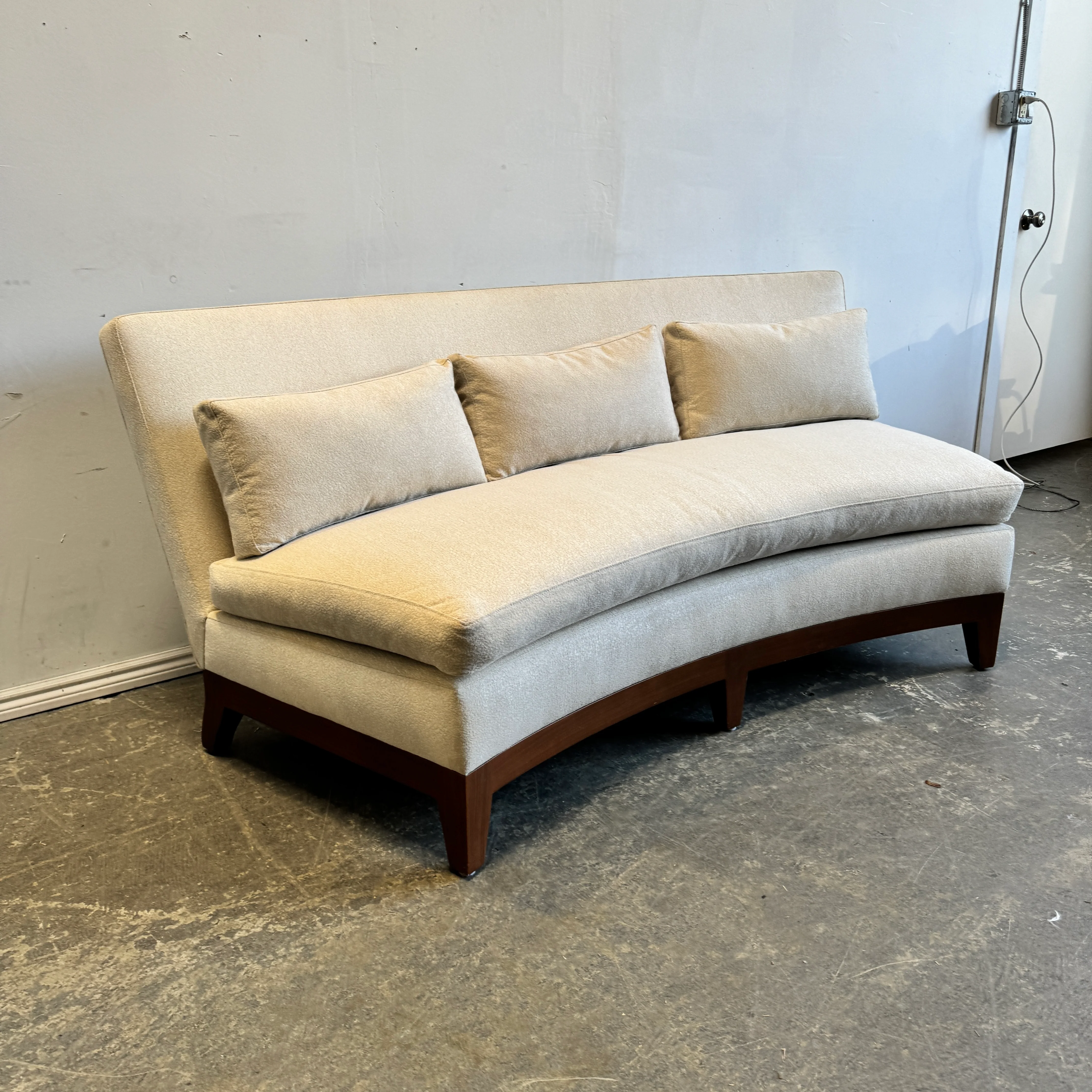 Ted Boerner Intermezzo Curved Boucle Sofa - Image 3