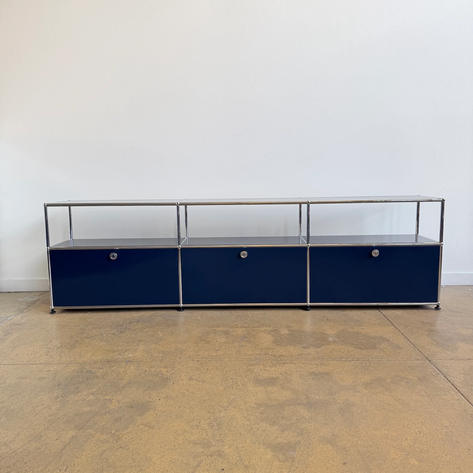 USM Haller 3X2 Media Console - Steel Blue