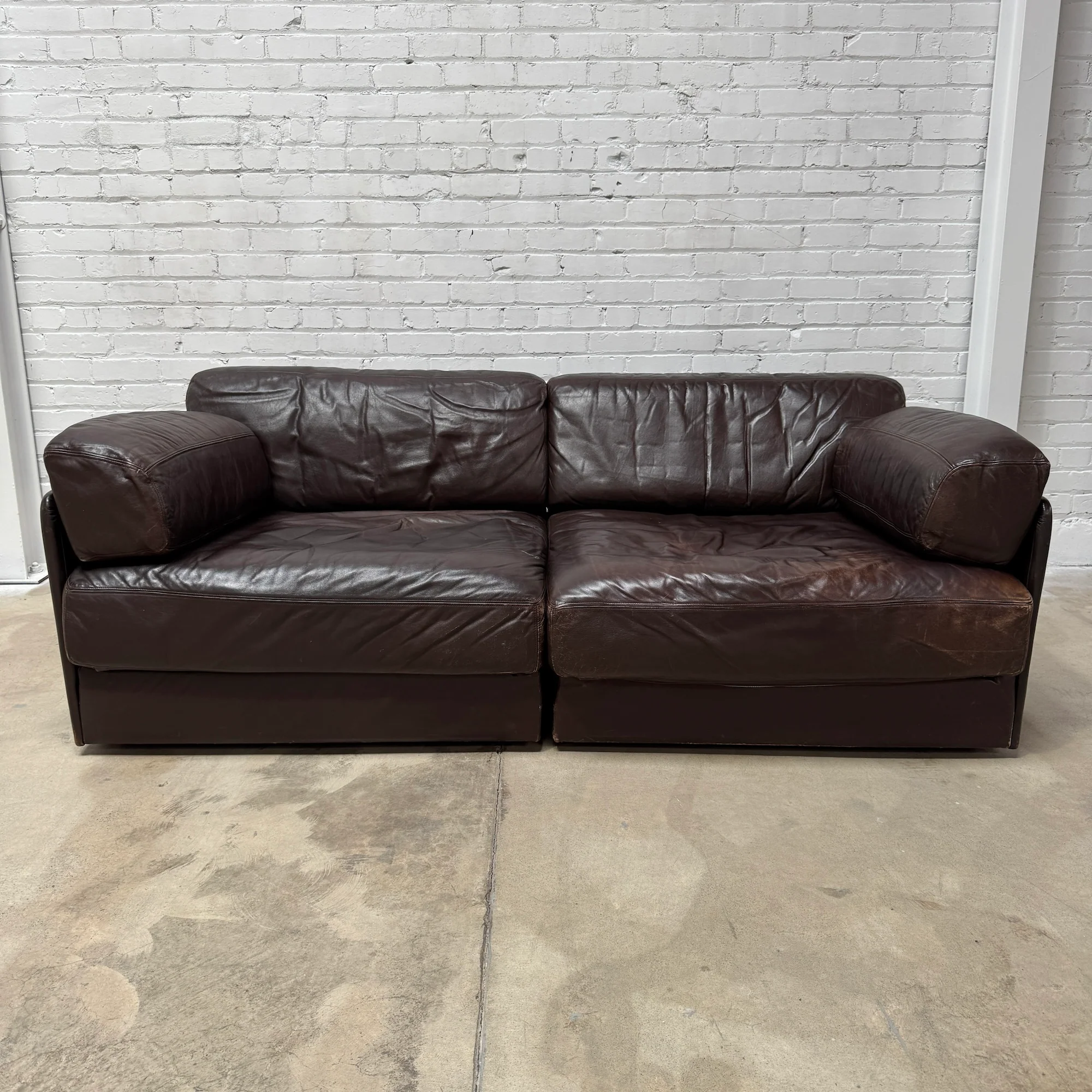 Vintage! De Sede Two-Module Sofa in Dark Brown Leather, Switzerland - Image 5