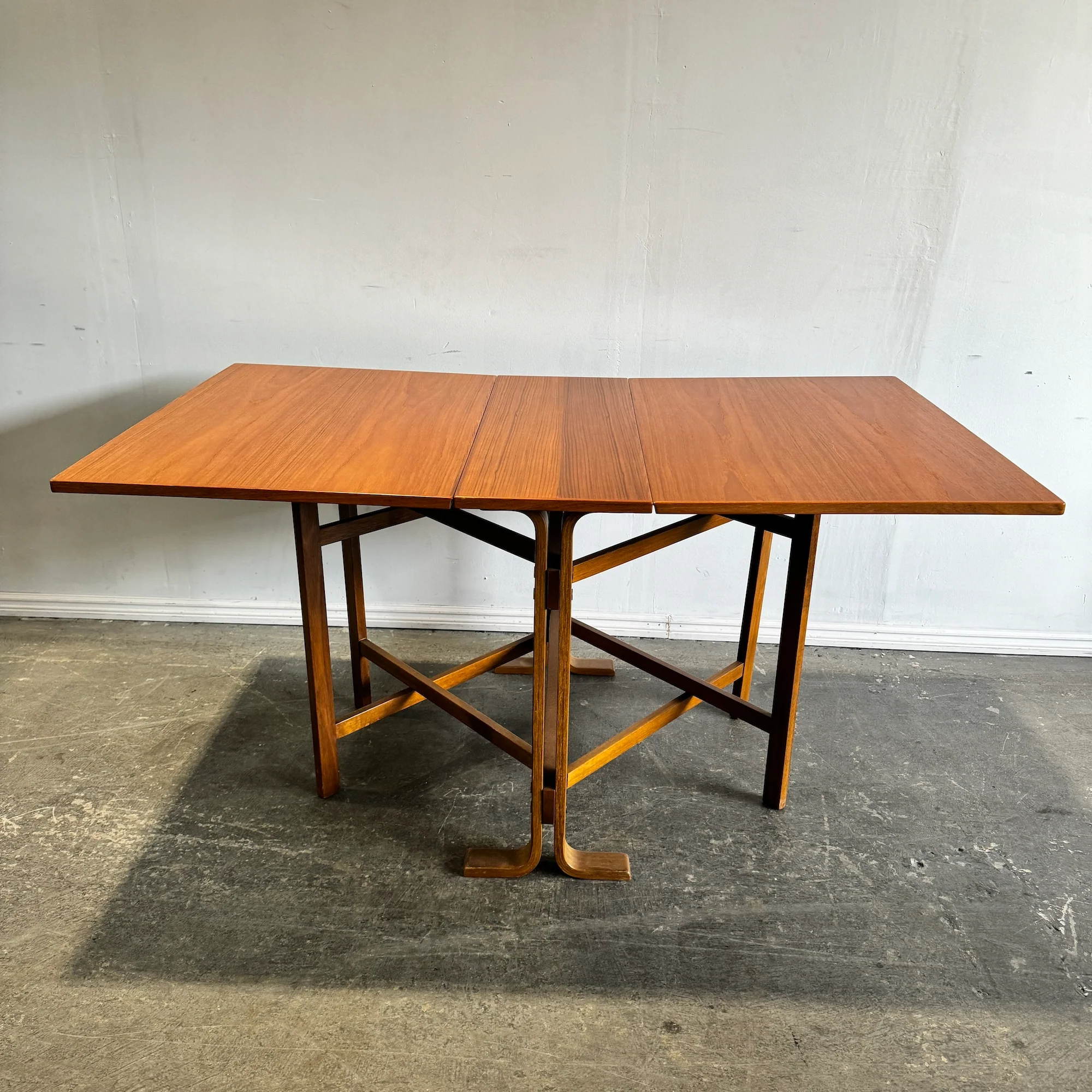 Vintage Drop Leaf Teak Dining Table Bruno Mathsson Style