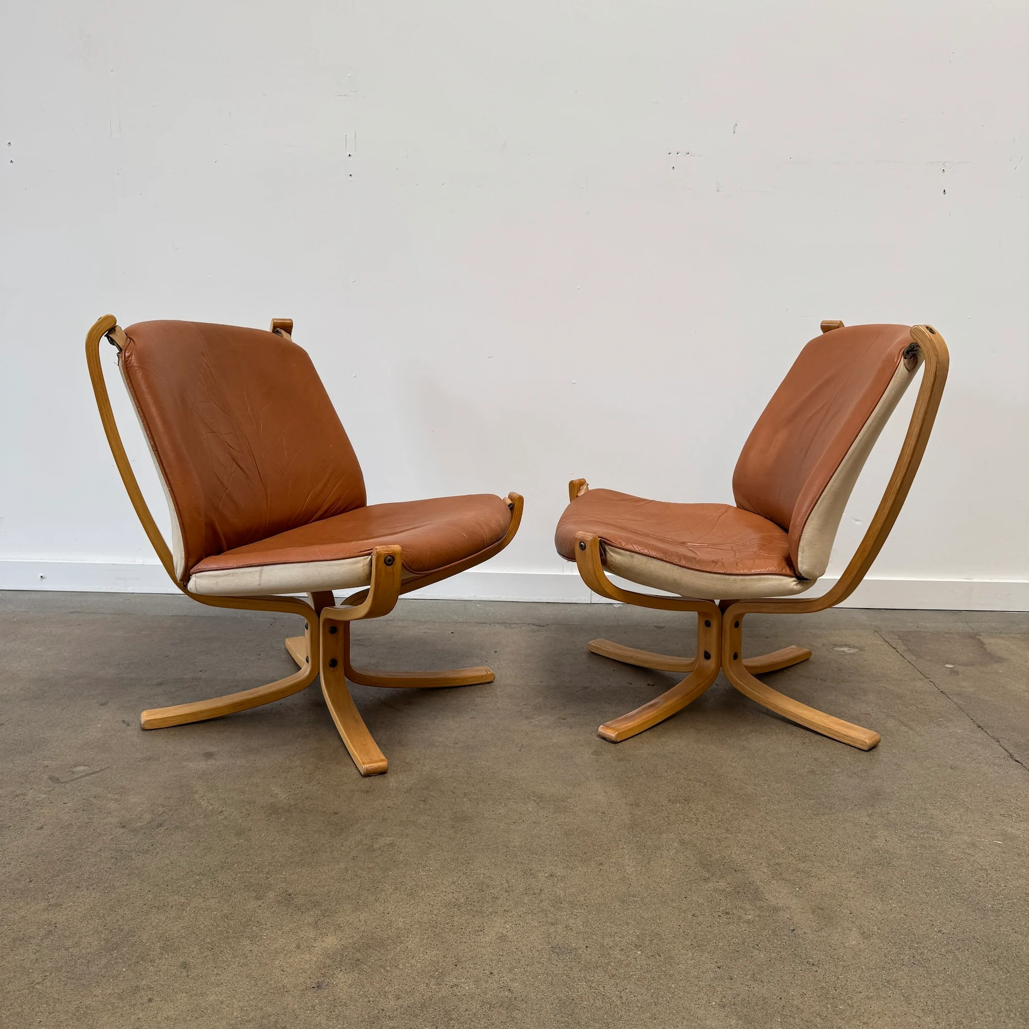 Vintage Falcon Lounge Chairs by Sigurd Resell for Vatne Mobler 1970s