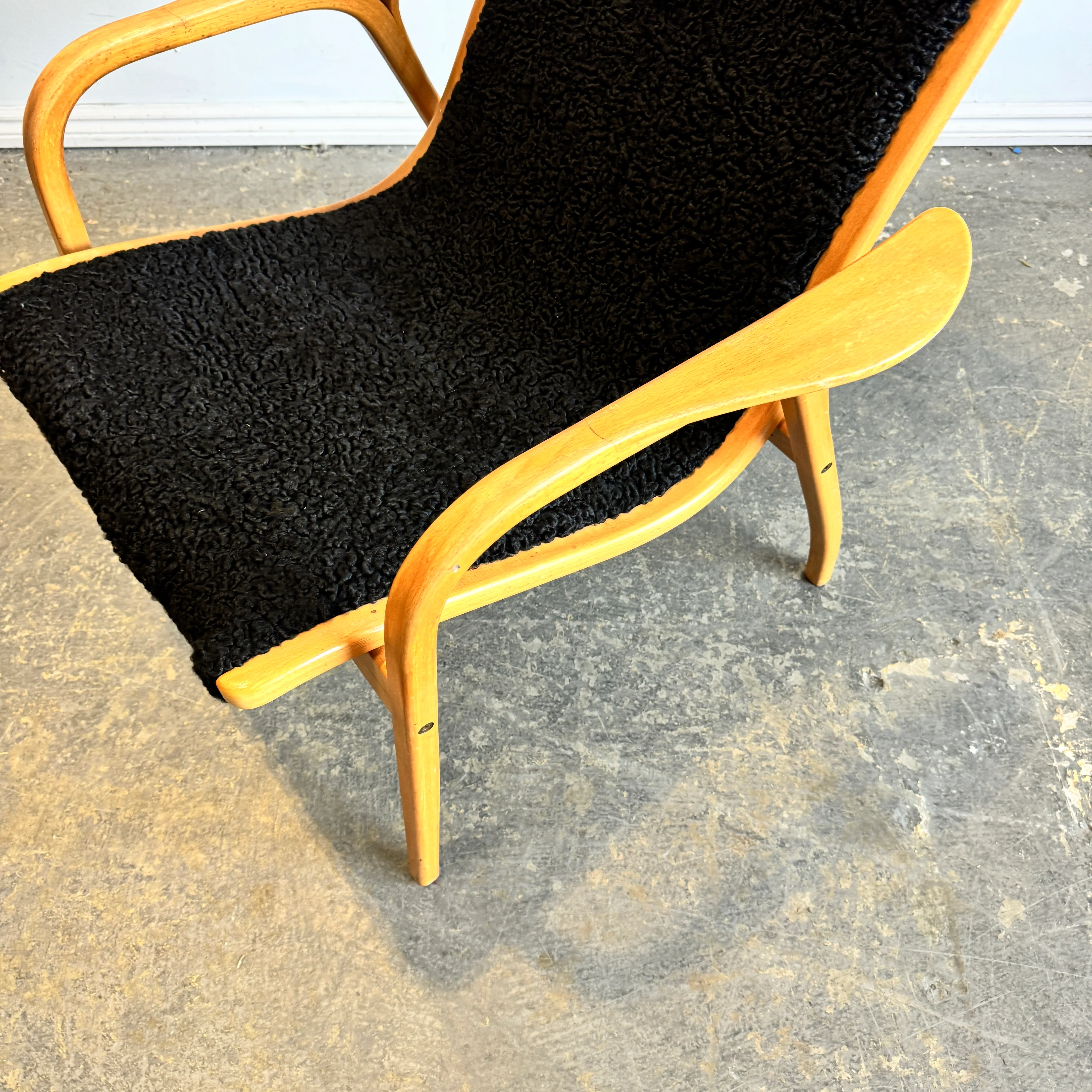 Vintage iconic Mid Century Lamino Sheepskin Lounge Chair by Yngve Ekström for Swedese - Image 3