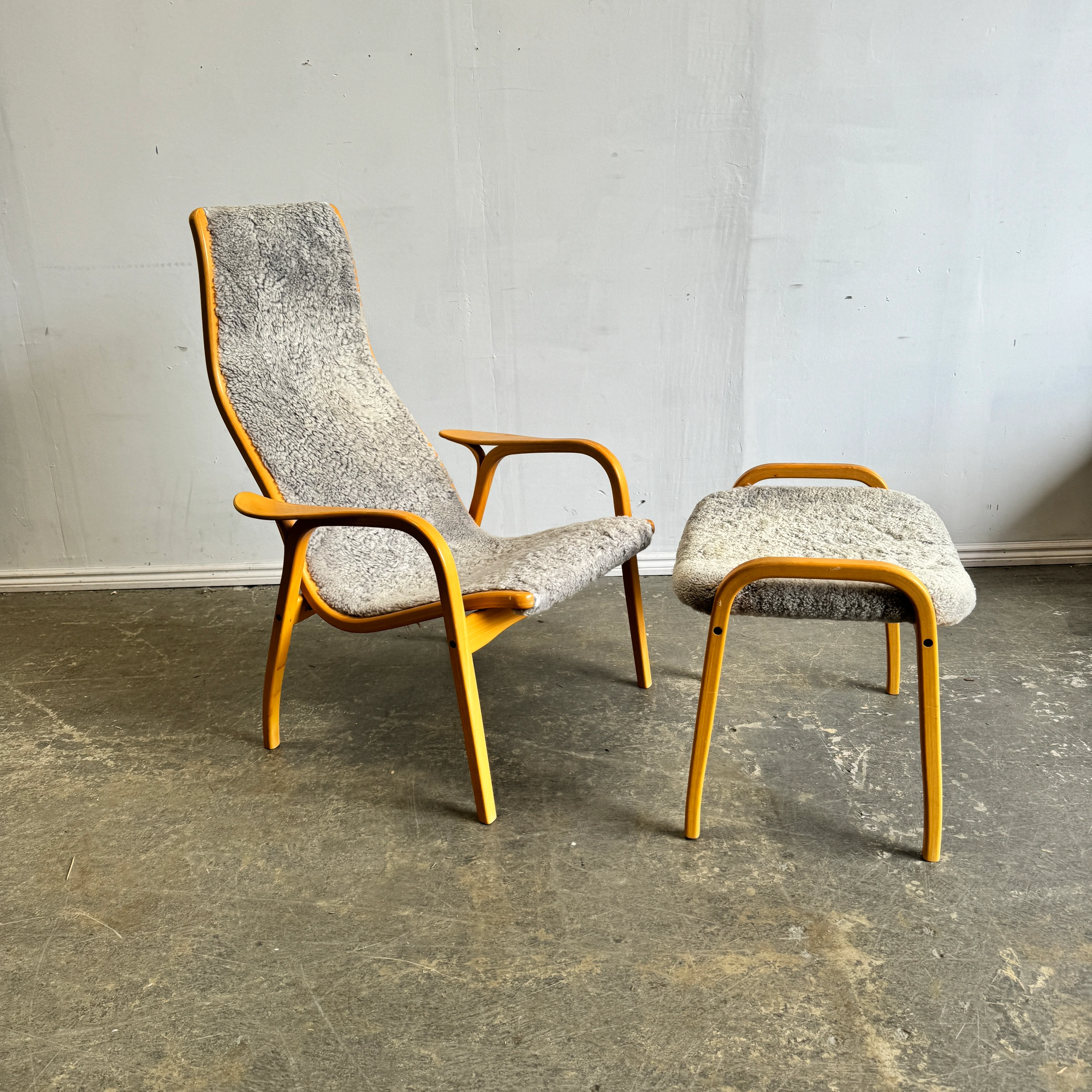 Vintage iconic Mid Century Lamino Sheepskin Lounge Chair by Yngve Ekström for Swedese - Image 2