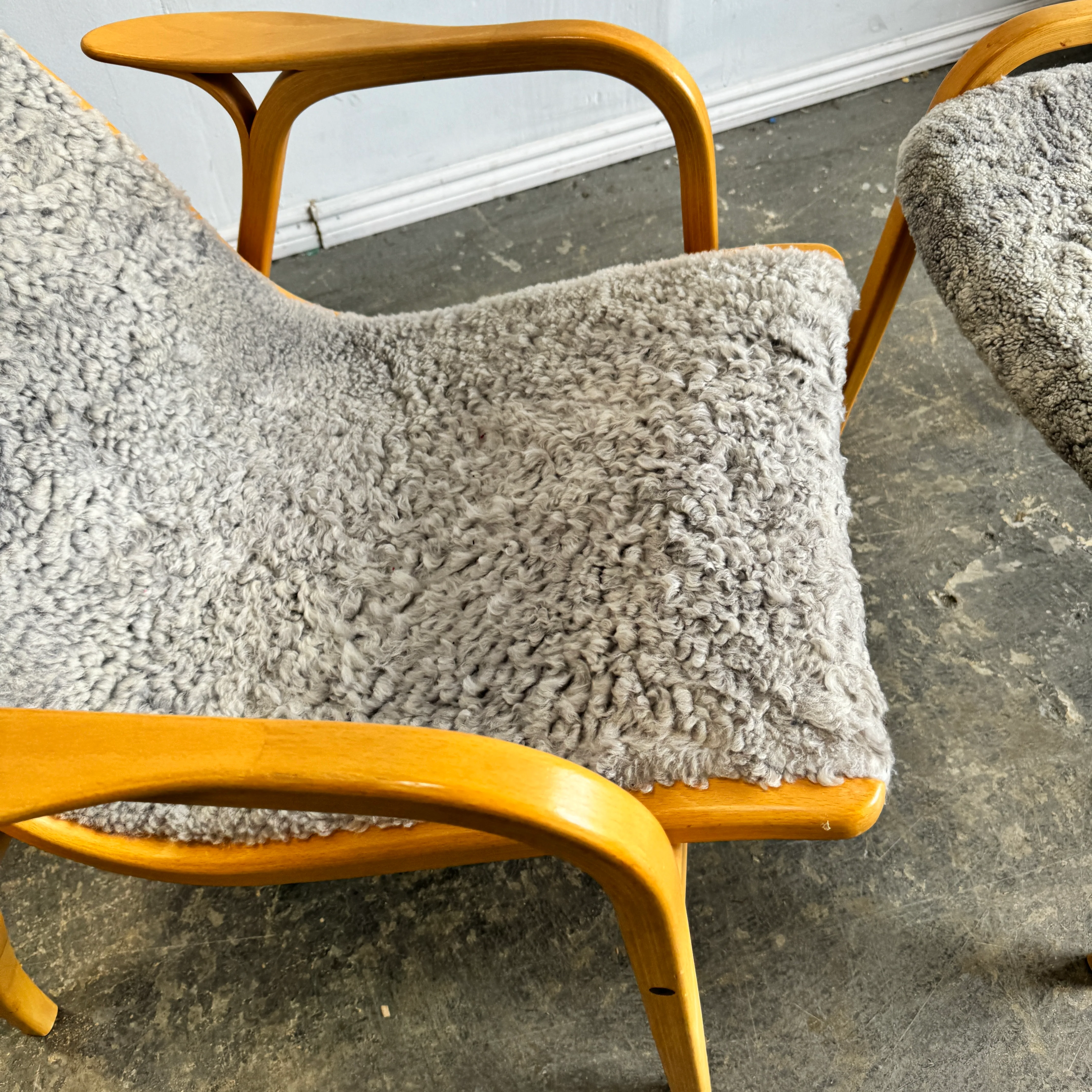 Vintage iconic Mid Century Lamino Sheepskin Lounge Chair by Yngve Ekström for Swedese - Image 4