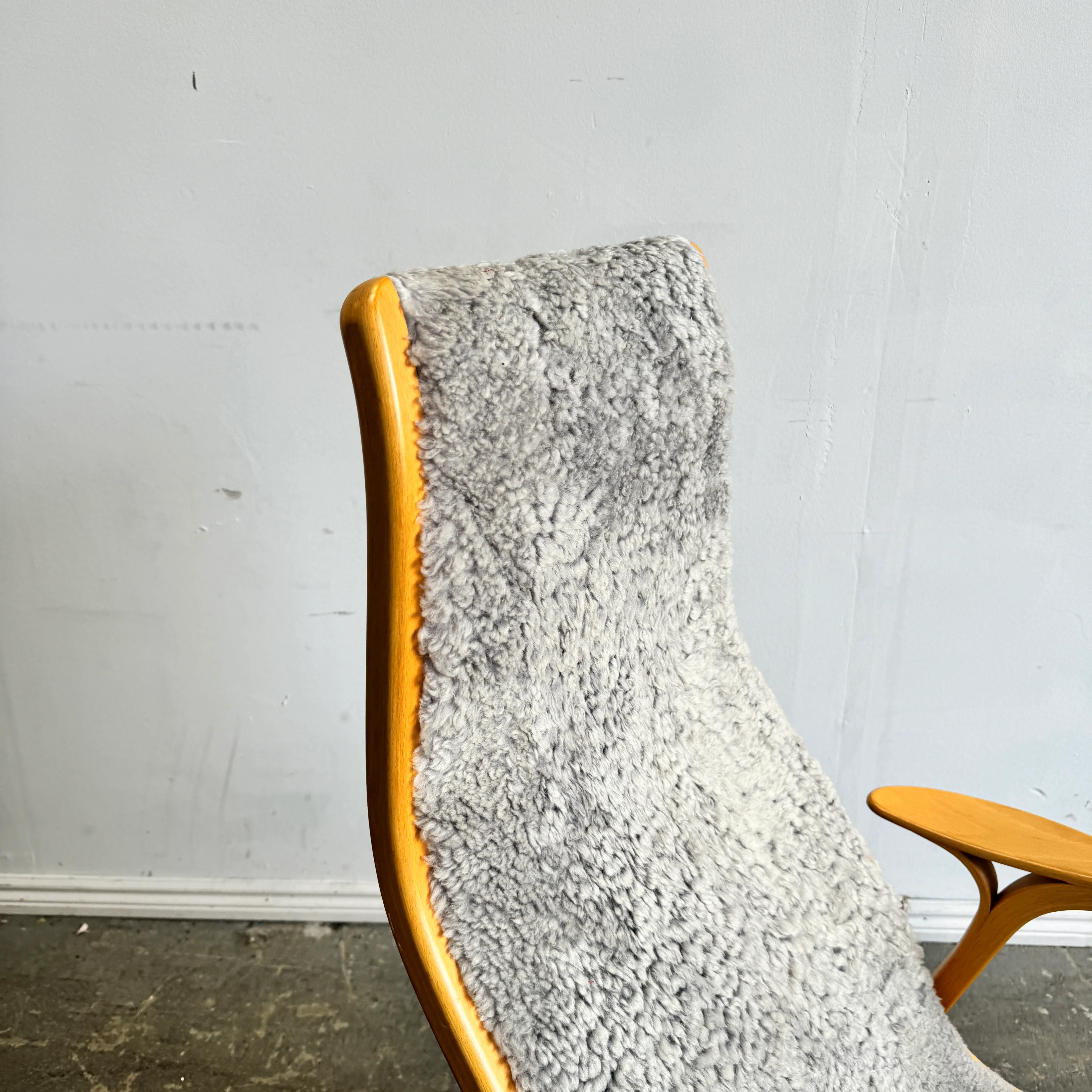 Vintage iconic Mid Century Lamino Sheepskin Lounge Chair by Yngve Ekström for Swedese - Image 5