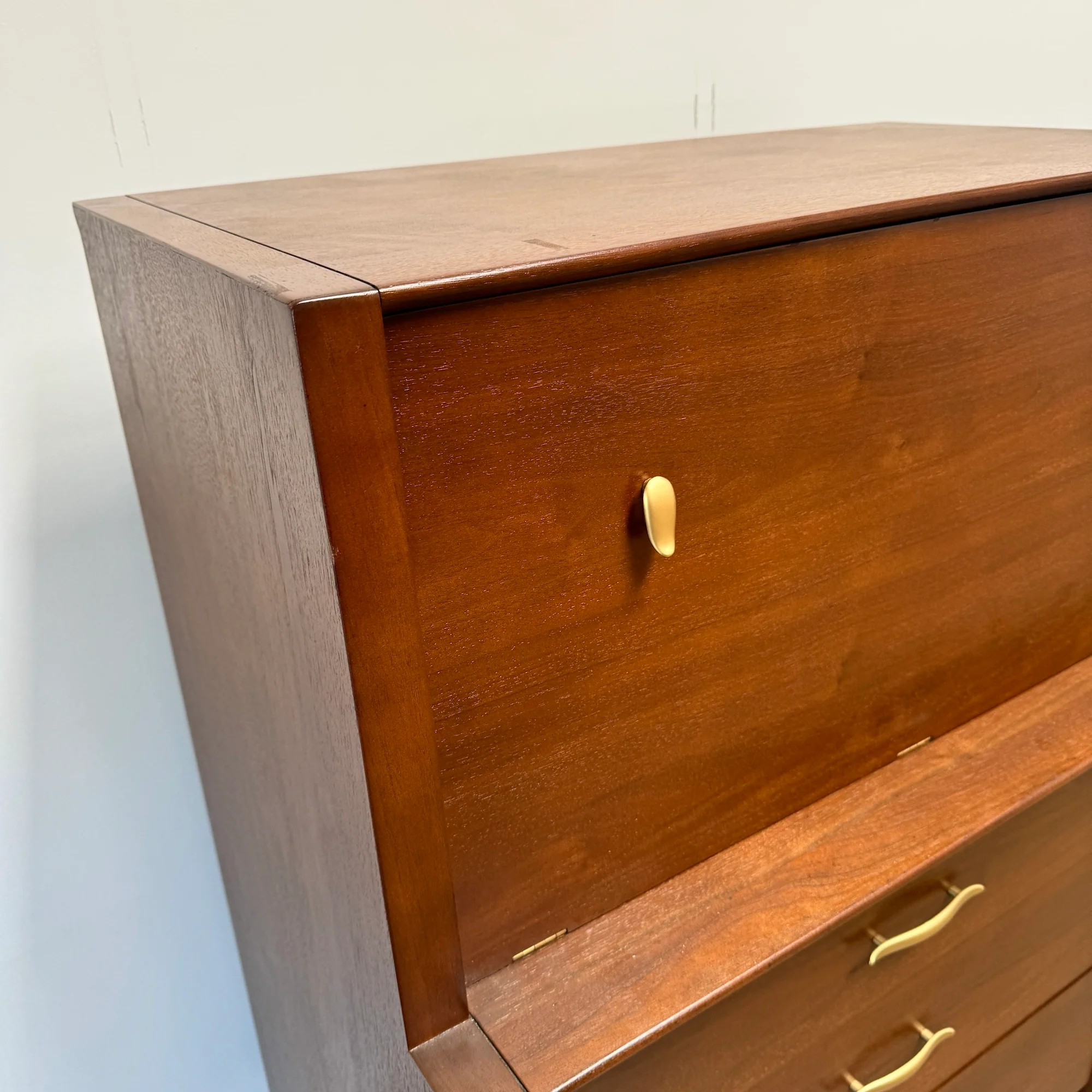 Vintage John Van Koert for Drexel Profile Highboy Dresser / Secretary Desk - Image 4