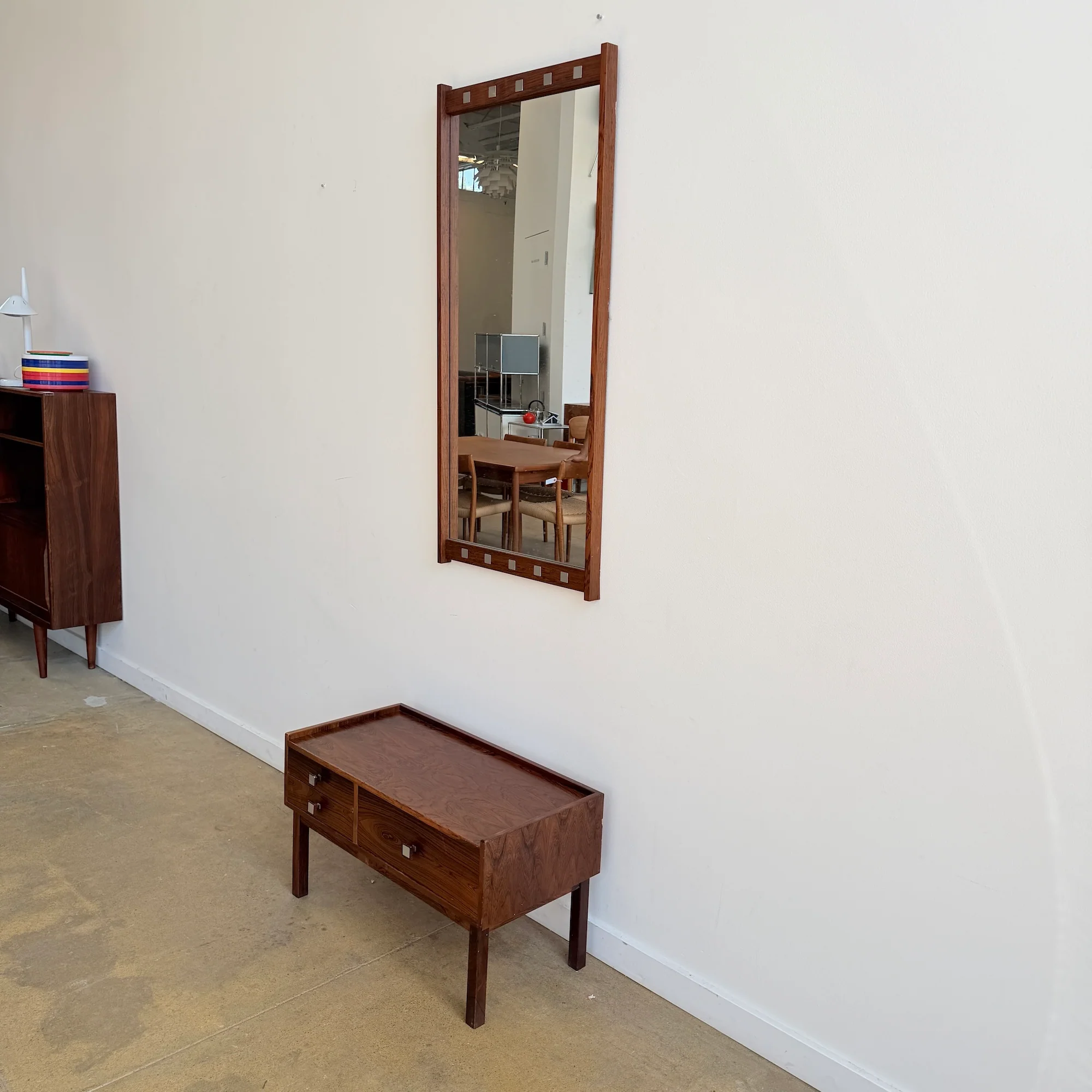 Vintage Mid Century Rosewood Entryway with Mirror by Nybrofabriken AB - Image 2