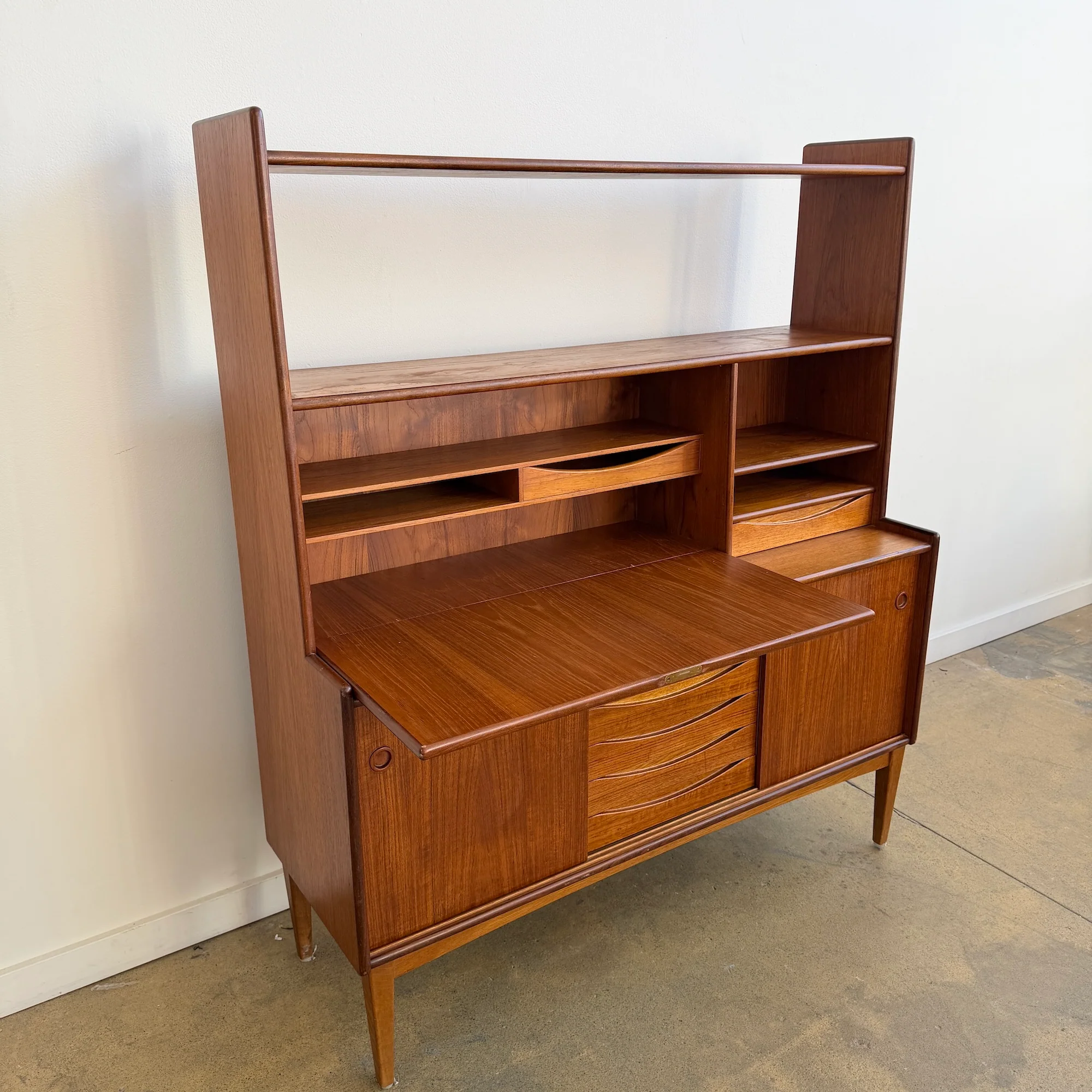 Vintage Petterson & Nilson Teak Bookcase with Secretary Desk, Sweden, 1960s - Image 4