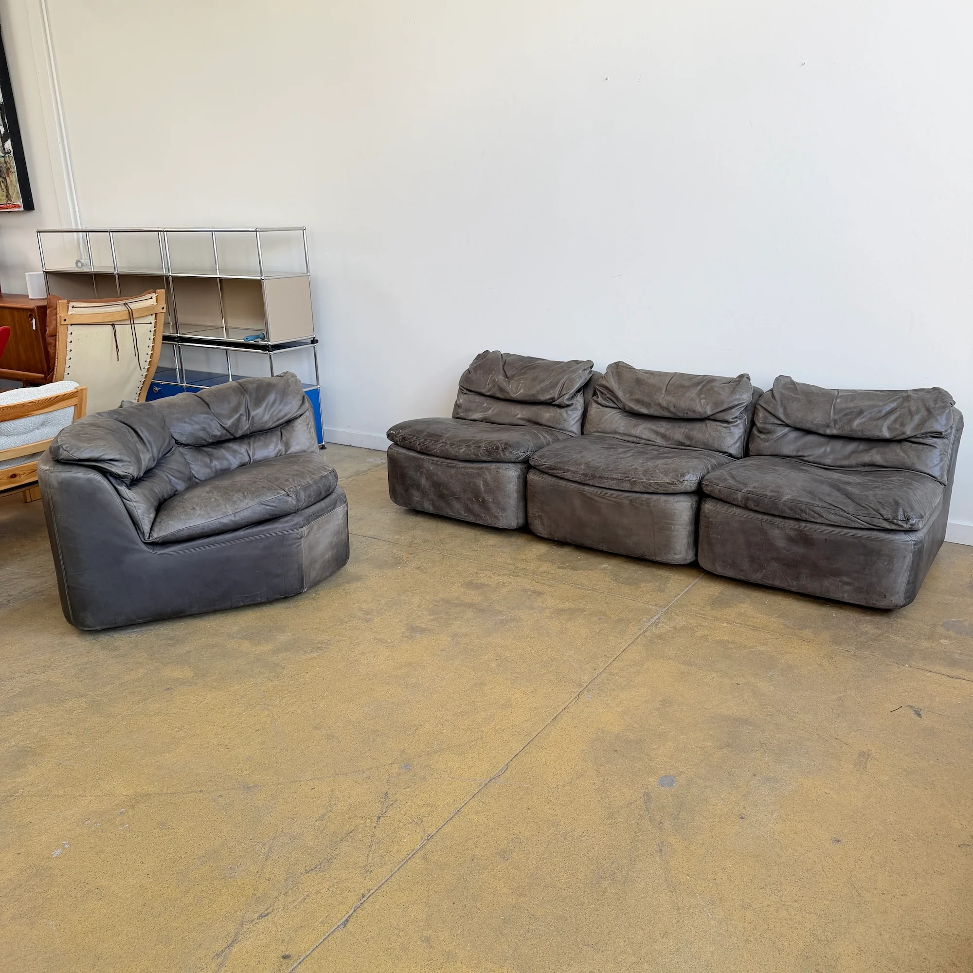 Vintage Walter Knoll Modular 4 Piece Sofa by Friedrich Hill - Image 3